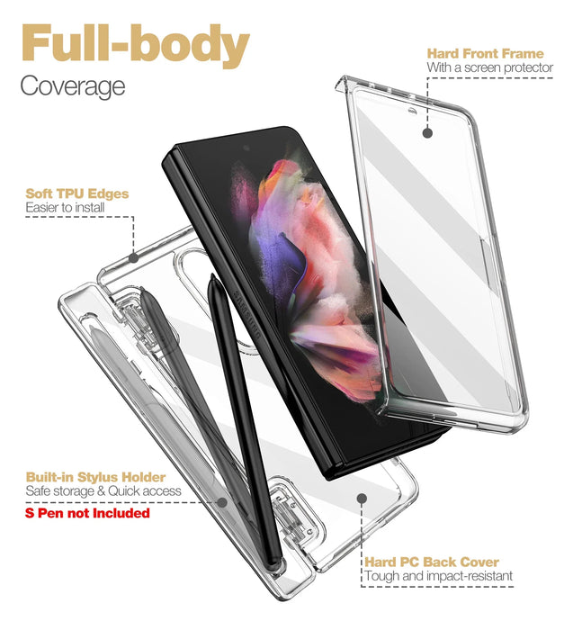 360 Full Body Shockproof Case For Samsung Galaxy z Fold 3