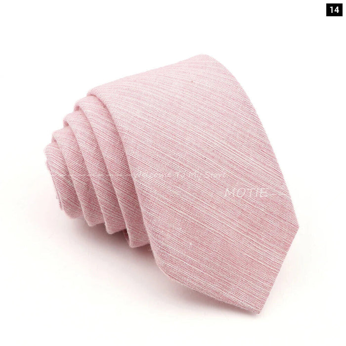 Pink Cotton Tie For Men Weddings And Daily Wear