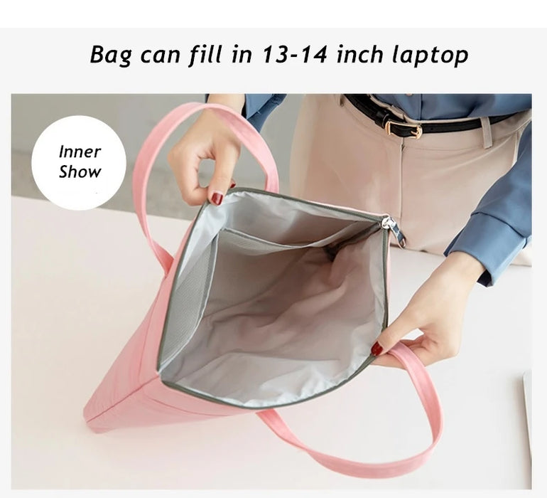 For Macbook Air Pro Notebook Unisex 13.3,14 Inch Document Storage Bag Hand & Laptop Bag