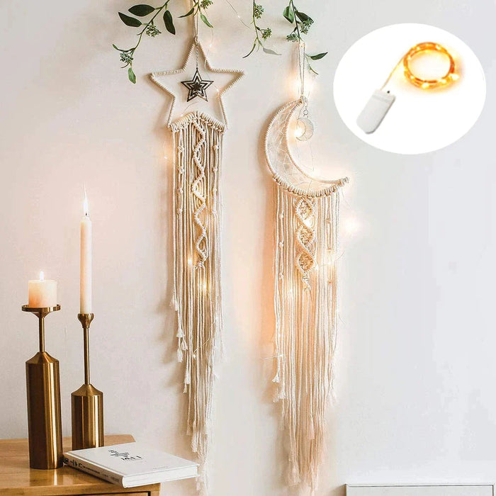 Boho Macrame Dream Catcher Set