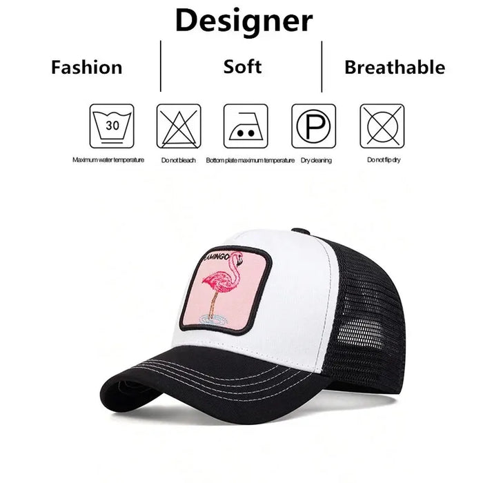 Adjustable Flamingo Baseball Cap / Hat For Outdoor Sun Protection