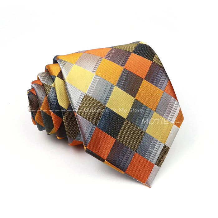 Colour Lattice Neckties For Business And Parties