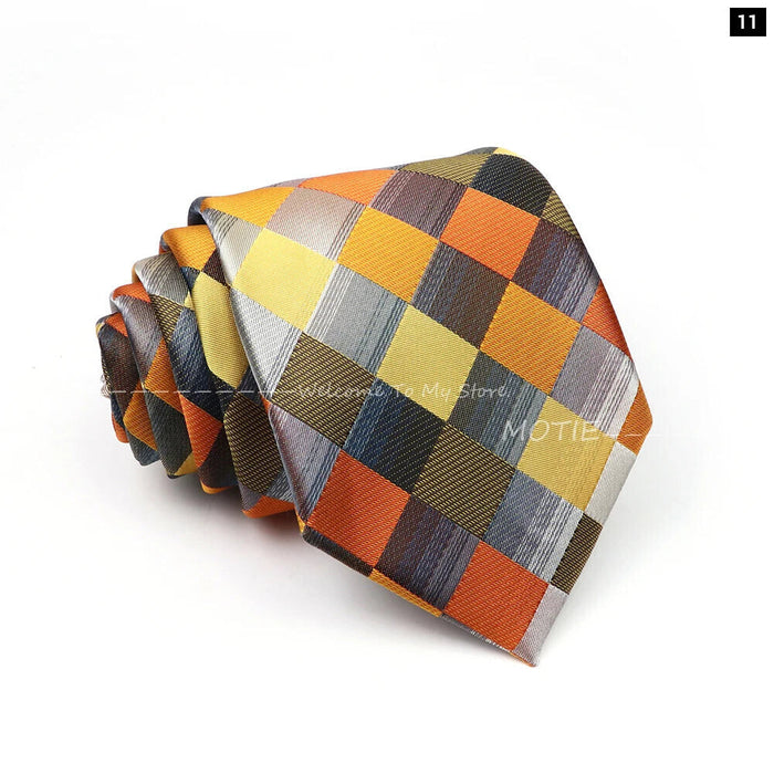 Colour Lattice Neckties For Business And Parties