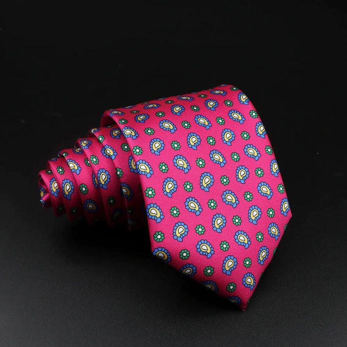 51 Styles Mens Silk Ties Jacquard Striped Plaid Floral 8cm