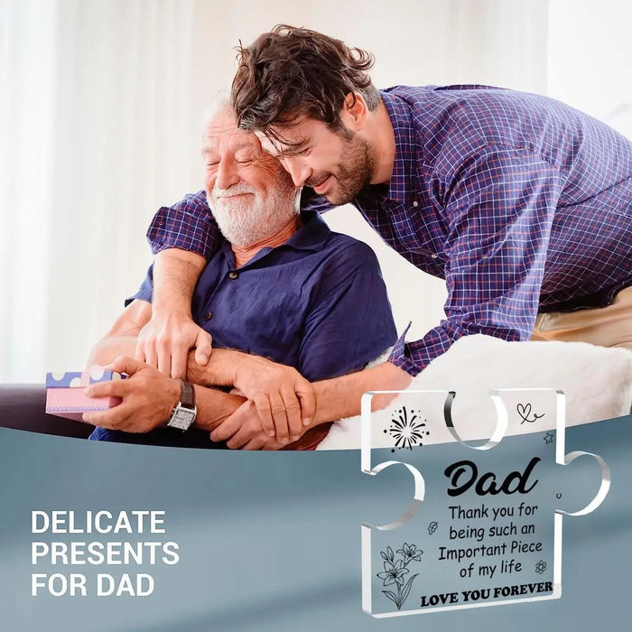 Son To Dad Love Filled Acrylic Puzzle Gift