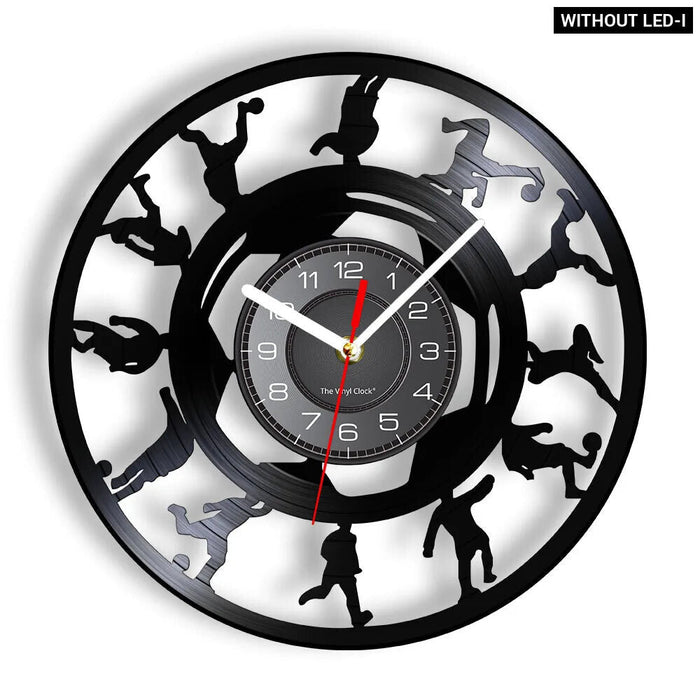 Soccer Trophy Vinyl Record Clock