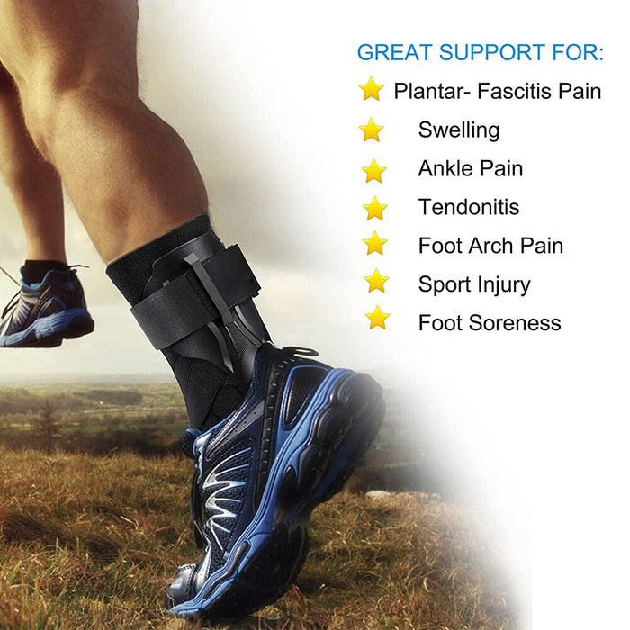 1 Piece Sports Ankle Sprained Brace With Side Stabilizers For Basketball Soccer Volleyball