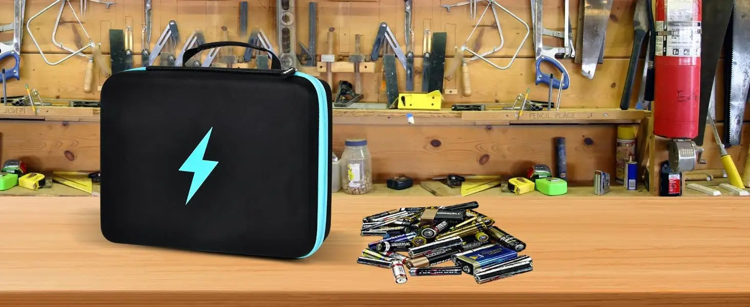 Battery Organizer Tester Holds 220 Batteries