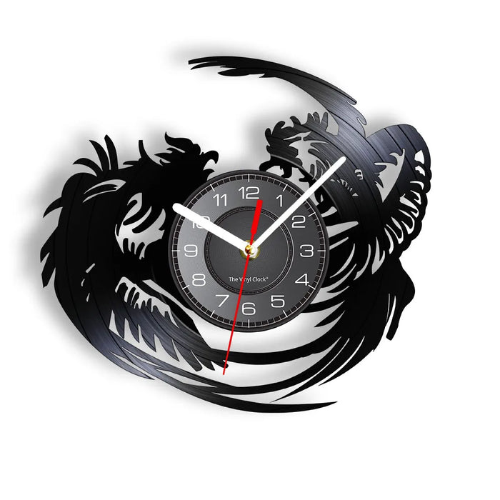 Farmhouse Rooster Fight Club Wall Clock