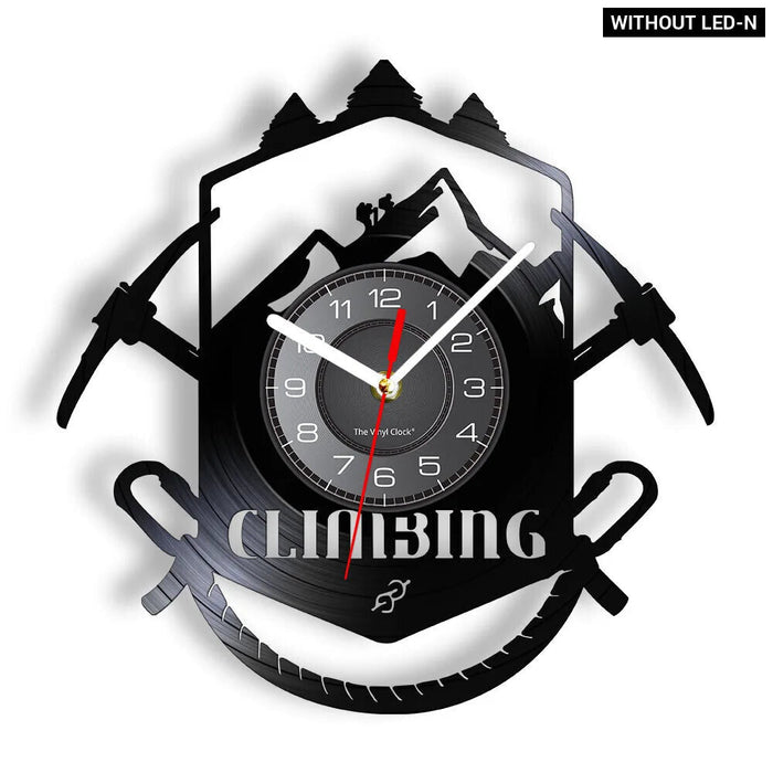 Extreme Rock Climbing Vinyl Record Clock