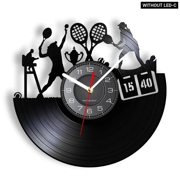 Silent Tennis Vinyl Record Wall Clock