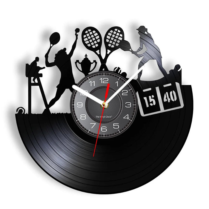 Silent Tennis Vinyl Record Wall Clock