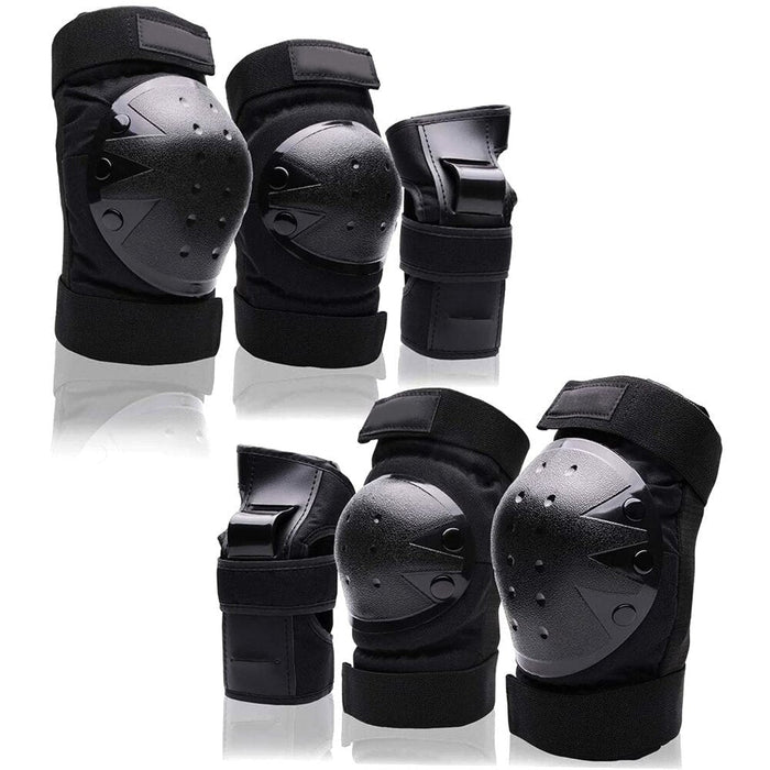 6Pcs Knee Elbow Pads Wrist Guards Protective Gear for Youth Adult