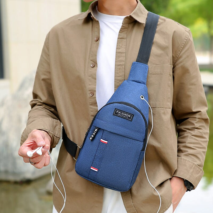 Chest Bag Men Simple Nylon Fashion Waterproof One Shoulder