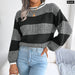 Striped Knit Sweater For Women