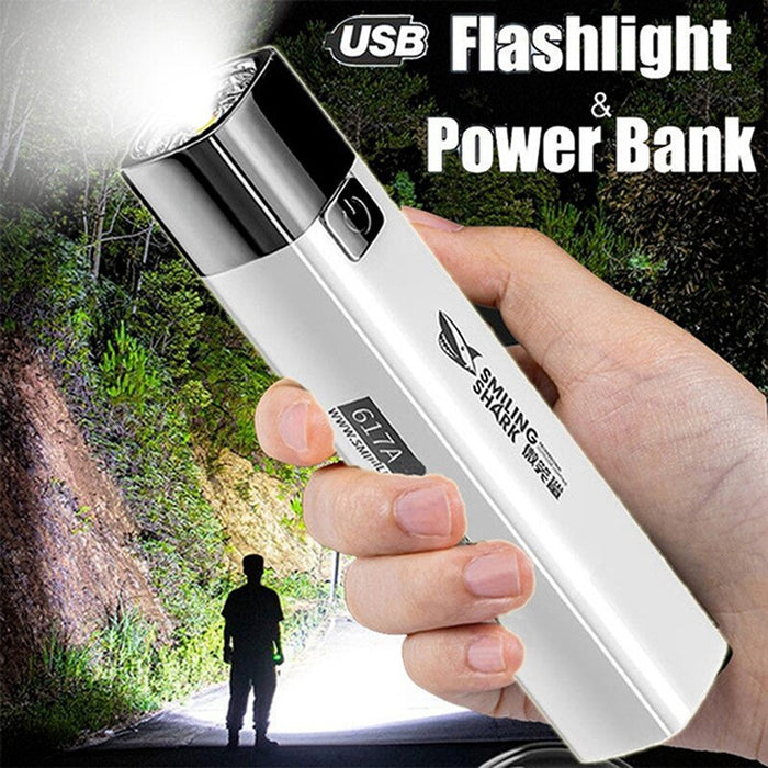 Mini Glare Flashlight Portable Bright Small Household Long Range Outdoor Led Strong Light Lamp Power Bank Flashlight