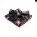 Blue Paisley Bowtie Set Polyester Skinny Pocket Square