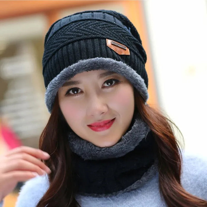 Winter Wool Scarf Caps Balaclava Mask For Men Women