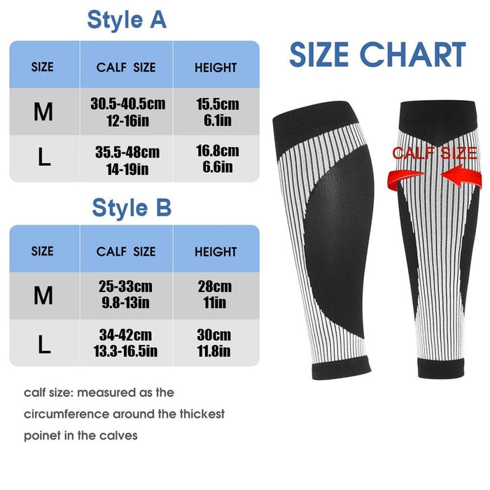 1Pair Sports Calf Moisture Wicking Leg Sleeves For Women Men Cycling Running Basketball