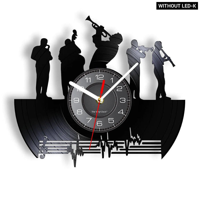 Jazz Band Vinyl Record Wall Clock