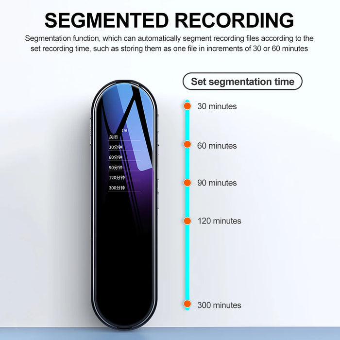 360 Mini Digital Voice Recorder with Dual Microphones