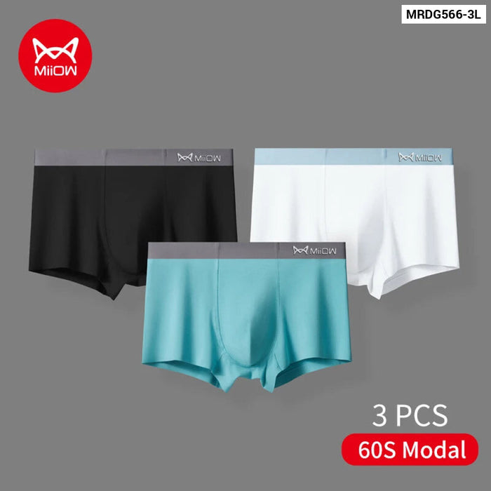 Pack Of 3 Antibacterial Cotton Boxer Shorts For Men