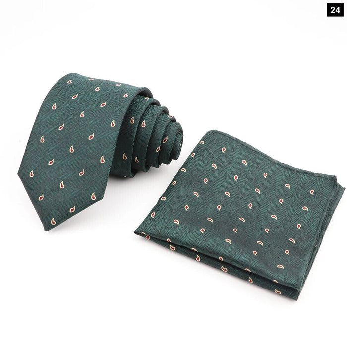 Mens Fashion Tie And Pocket Square Set For Business Weddings And Gifts