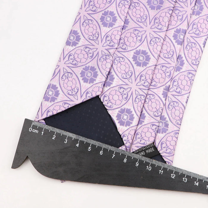 Classic Purple Striped Neckties 8Cm Plaid Floral Tie For Business And Weddings