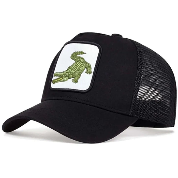 Adjustable Crocodile Embroidered Baseball Cap / Hat For Outdoor Sun Protection