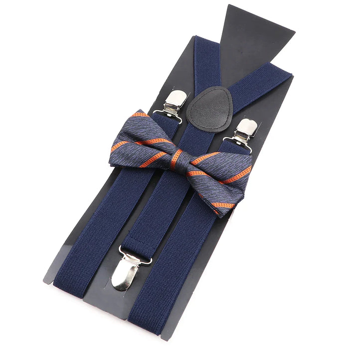 Plaid Bowtie Suspenders Set For Weddings