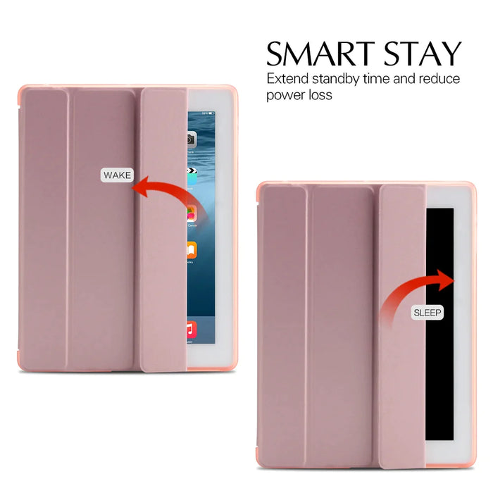 Ipad 2 3 4 Full Pu Leather Smart Case Protective Cover