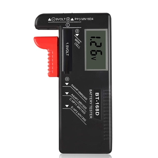 AA AAA Battery Capacity Indicator 18650 Lithium Battery Level Tester Voltage Meter Volt Monitor Detector Storage Box Holder Case