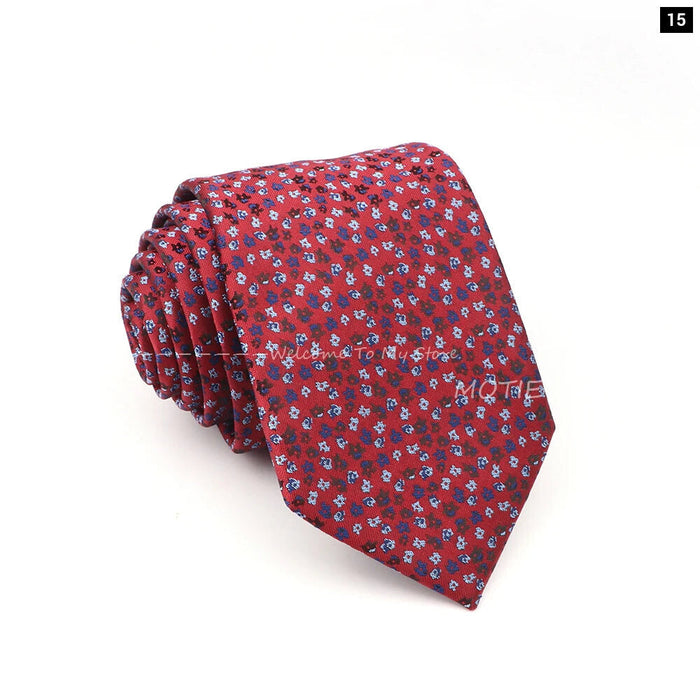 Blue Floral Jacquard Tie For Business Weddings And Daily Wear