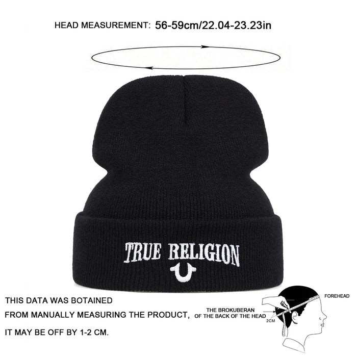 Embroidered Beanie / Hat For Autumn / Winter