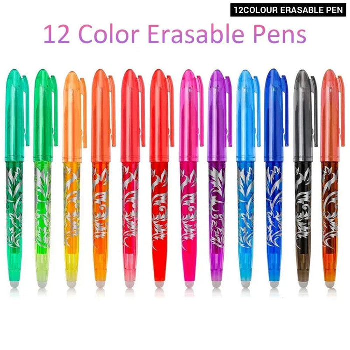 8/12 Pieces Multi Colour Erasable Gel Pens 0.5Mm Kawaii Writing Set