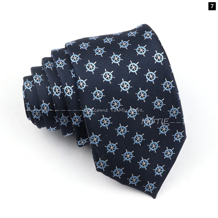 Blue Whale Pattern Tie For Weddings And Daily Wear