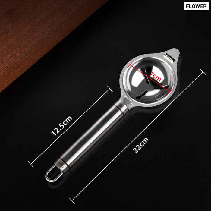 Stainless Steel Egg Separator Funnel Spoon