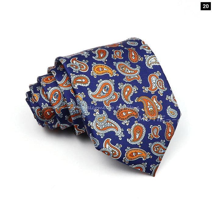 Blue Paisley Necktie For Weddings And Daily Wear