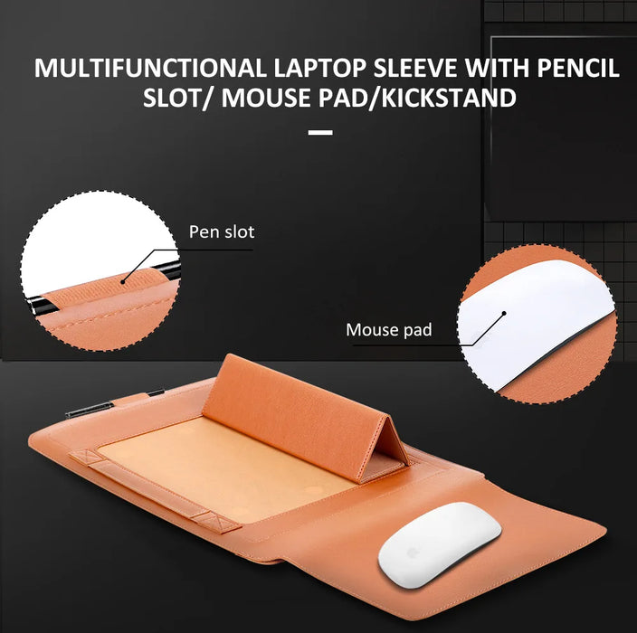 For Macbook Air Pro M1 Unisex 11,12,13.3,14,15.4,15.6,17 Inch Stand Sleeve Case Laptop Bag