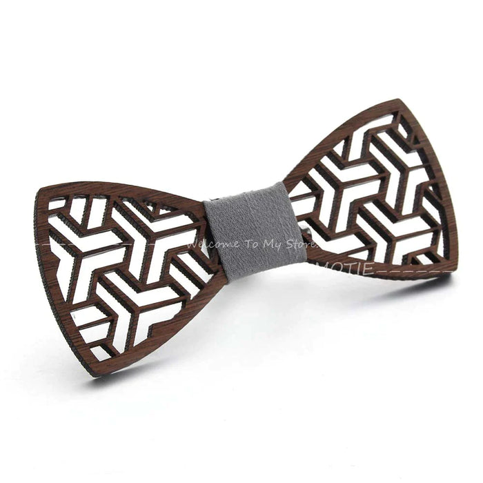 Handcrafted Wooden Bowtie For Parties And Daily Wear