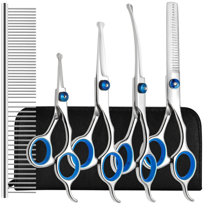 6 In 1 Stainless Steel Dog Grooming Scissors Kit Safe Sharp