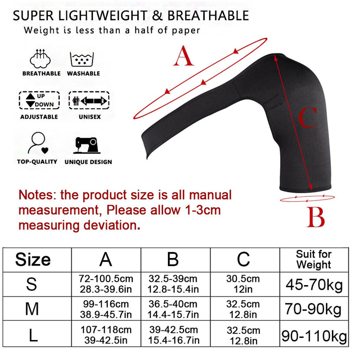 Breathable Left and Right Shoulder Brace Strap for Rotator Cuff Tear Shoulder Pain Relief