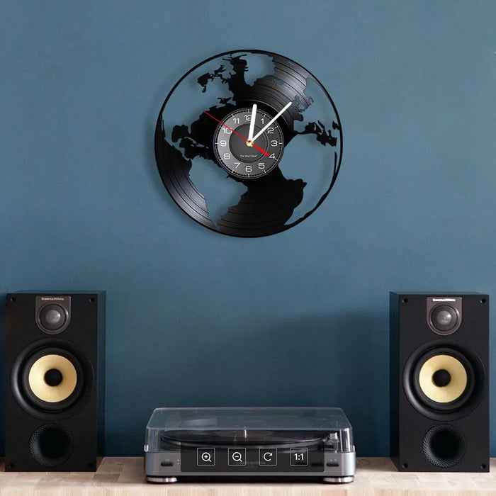 World Map Wall Clock