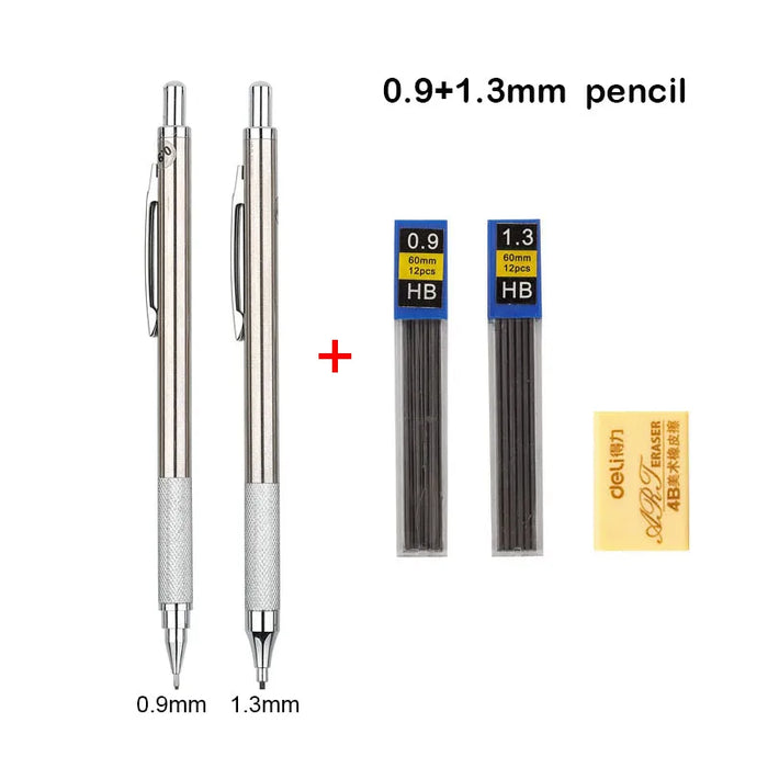 Full Metal Mechanical Pencil Set 0.3 To 2.0Mm Art