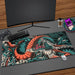 Large Japanese Dragon Gaming Mousepad Xxl Size