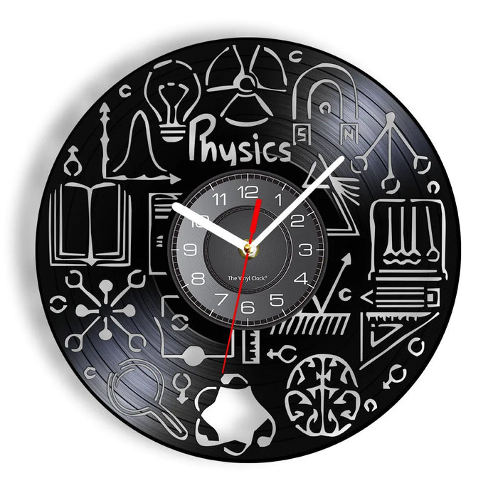 Physics Vinyl Record Wall Clock