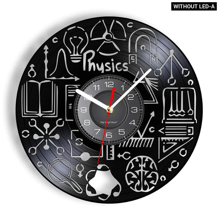 Physics Vinyl Record Wall Clock