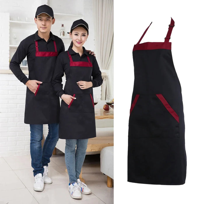 2 Pocket Halter Apron For Chefs And Waiters