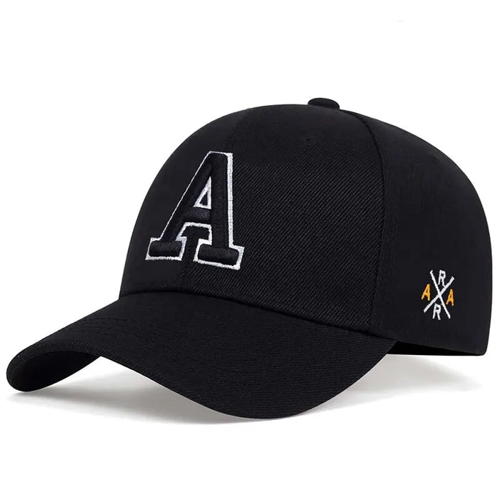 Adjustable Letter A Embroidered Baseball Cap / Hat For Spring / Autumn Outdoor Wear