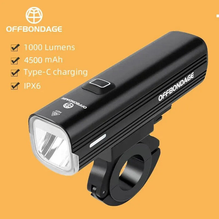1000L Bike Light With Power Bank And Usb Charging